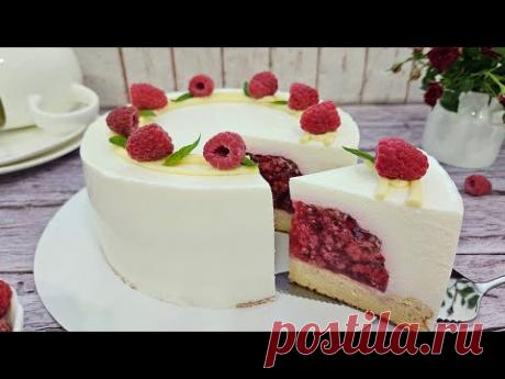 НИЗКОУГЛЕВОДНЫЙ желейный ПП торт с малиной. Низкокалорийный ПП десерт