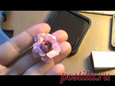 How to make paper roses for your scrapbooks and cards tutorial shabby chic