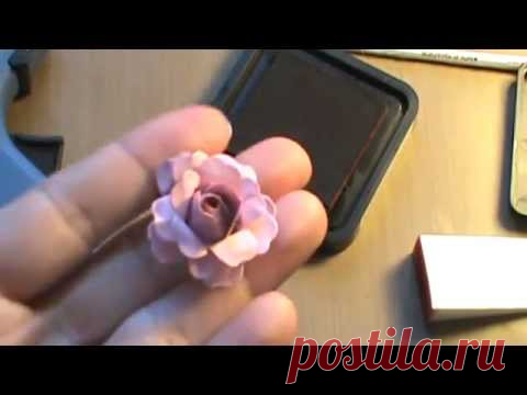 How to make paper roses for your scrapbooks and cards tutorial shabby chic