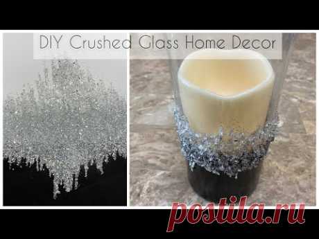 Crushed glass DIYs | Bling Abstract Art | Z Gallerie inspired