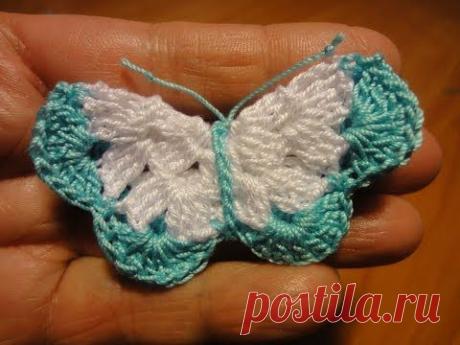 БАБОЧКА Вязание крючком BUTTERFLY Crochet