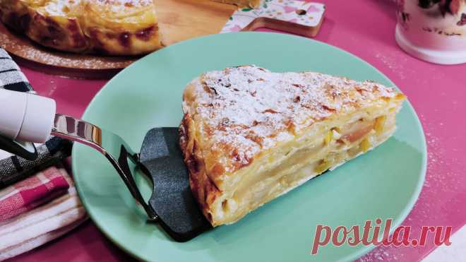 Пирог из лаваша с яблоками (быстро, просто и тесто делать не надо) | Розовый баклажан | Яндекс Дзен