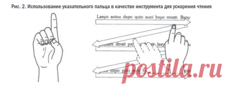 Средство и от блуждания глаз, и от блуждания мозга — палец.