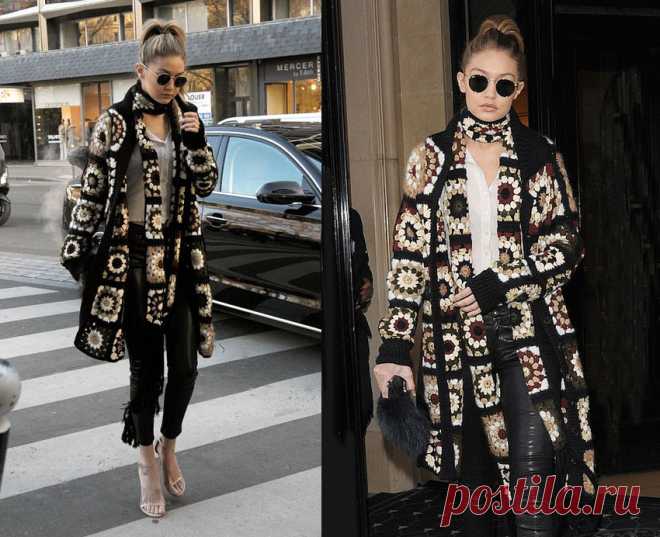 How to Crochet Gigi Haddid’s Rosetta Getty Cardigan Crochet has gone high fashion! International model GIGI HADID wore a crocheted granny square cardigan designed by Rosetta Getty in the Paris Fashion Week. Gigi's Rosetta Getty cardigan retails for a cool $2,800 (and it already sold out),