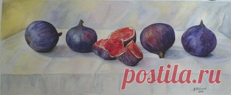 Инжир, акварель, 2014, художник Наталья шевченко