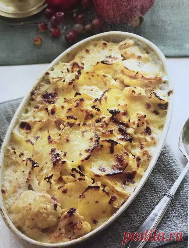 Гратен из картофеля и цветной капусты - Сайт Рецептов - 24 ноября - 43730415986 - Медиаплатформа МирТесен