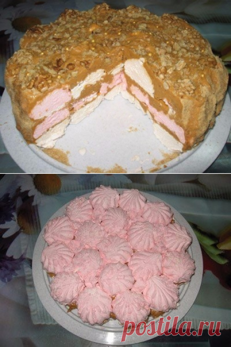 Как приготовить простой зефирный торт (торт без выпечки) - рецепт, ингридиенты и фотографии