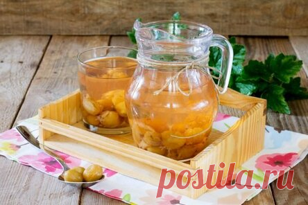 Компот из крыжовника с апельсином на зиму