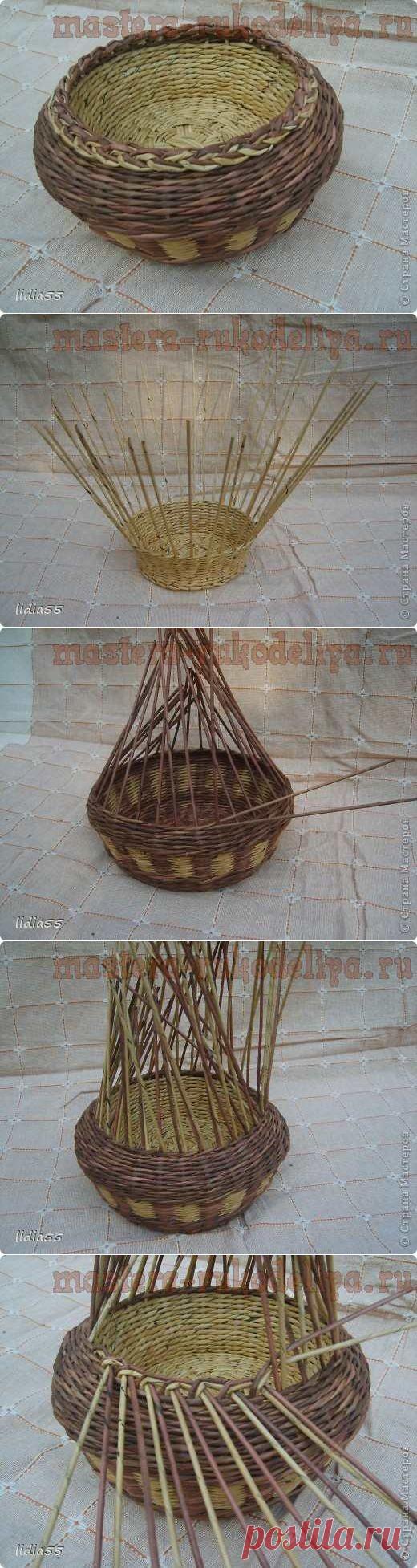 Мастер-класс по плетению из газет: Корзинка с двойным дном
