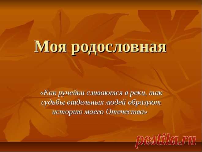 Какие источники использовать при составлении родословной | SuperPraktik.ru