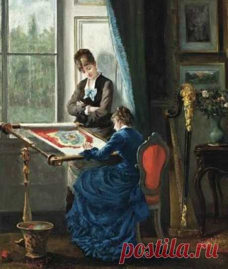 Albert Ludovici
The Embroidery Lesson
1876