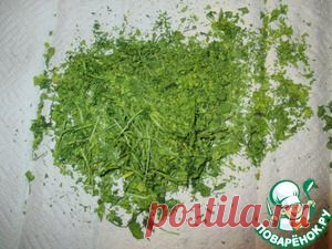Зелень из микроволновки на всю зиму - кулинарный рецепт