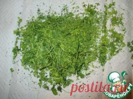 Зелень из микроволновки на всю зиму - кулинарный рецепт