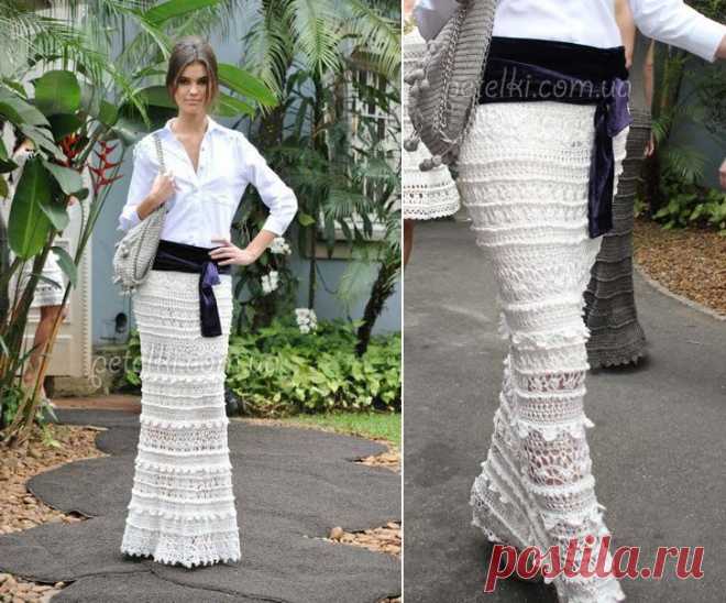 Схемы вязаных юбок, шорт, брюк крючком и спицами » Страница 5