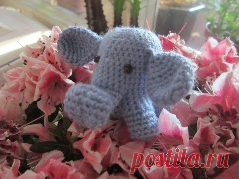 Вязаный Амигуруми Слоник. Вязание игрушек для детей | Самоделкино
