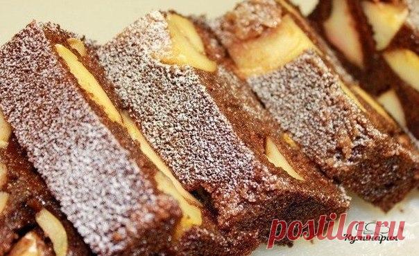 ШОКОЛАДНЫЙ МАННИК С КАРАМЕЛЬНЫМИ ЯБЛОКАМИ