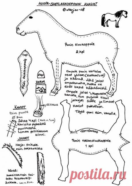 (198) Shetland Pony Pattern https://images41.fotki.com/v1342/photos/1/1065858/5569666/OhjeShettiskaavatfotki-vi.jpg | Teddy and Toys pattern and tutorial