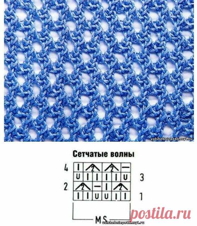 Сеточка спицами