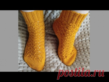 Узор "Геометрический калейдоскоп" по кругу | Ажурные носки
