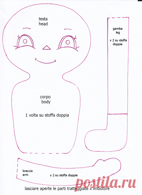 Текстильная кукла.Raggedy Ann и её вариации Rag Doll выкройки
