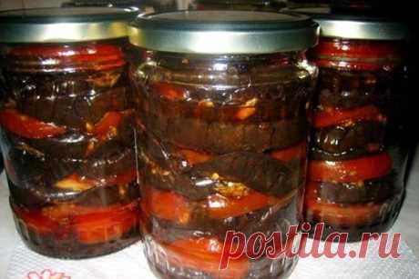 Салат из баклажанов и перца «Запас» — Домашняя кулинария