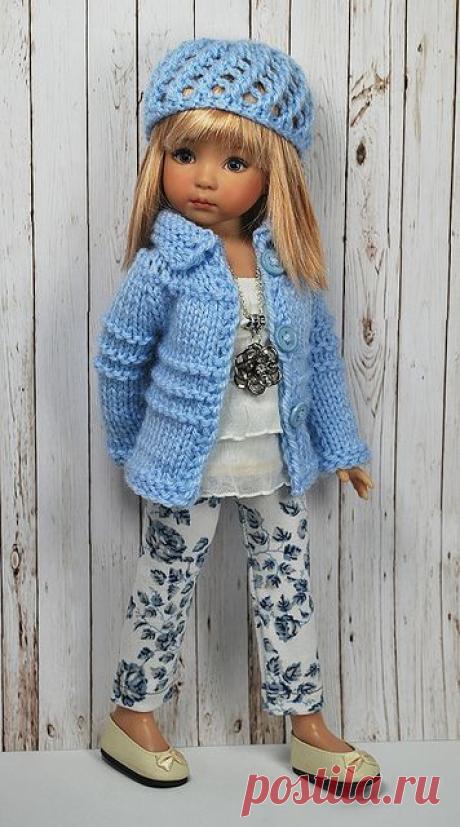 blue sweater and cap | DOLL CLOTHES
