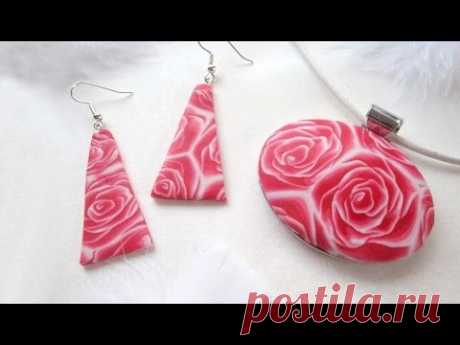 PÂTE POLYMERE - CANES AVEC ROSE - SKINNER BLEND
