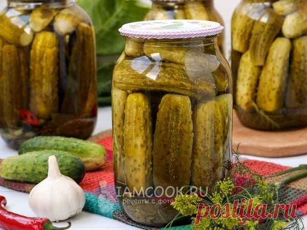 Хрустящие маринованные огурцы на зиму — рецепт с фото Такие огурчики - это всегда актуальная закуска ко многим блюдам.