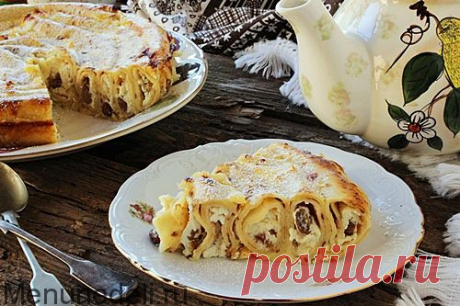 Блинная улитка с творожной начинкой