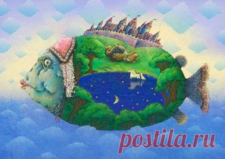 Под созвездием сахарного петушка.... Художник - иллюстратор Александр Самарин