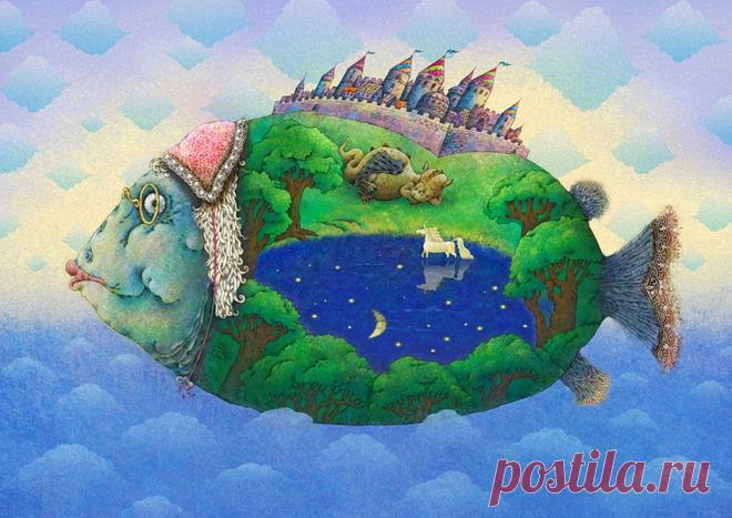 Под созвездием сахарного петушка.... Художник - иллюстратор Александр Самарин