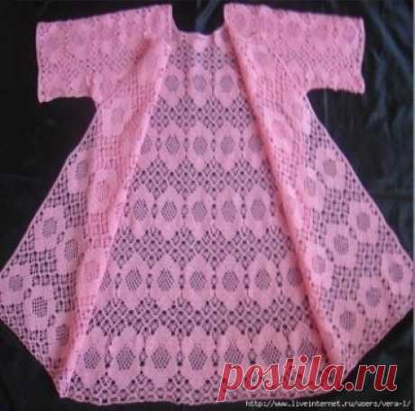 Кардиган в филейной технике
Автор не указан 
#кардиган #филейное_вязание