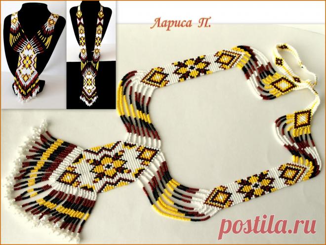 гердан "Осенний мотив" | biser.info - всё о бисере и бисерном творчестве