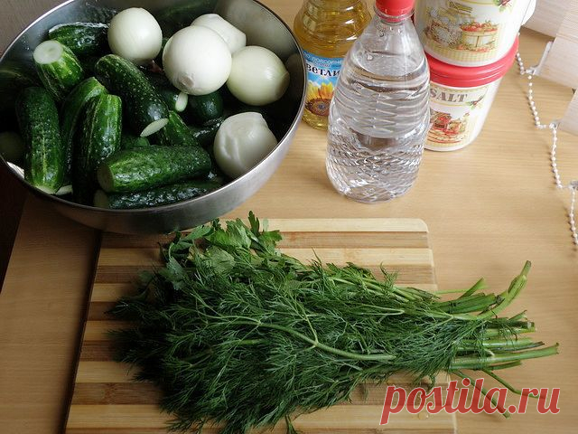 Салат из огурцов и зелени на зиму | ДОМАШНИЙ ОЧАГ