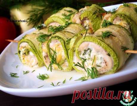 Кабачковые рулеты с курицей и сыром – кулинарный рецепт
