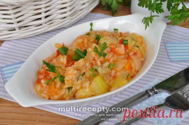 Кабачки с овощами и рисом в мультиварке