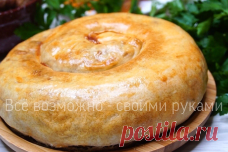 Готовлю вкусный сытный пирог на пельменном тесте: без всяких заморочек | Всё возможно - своими руками | Яндекс Дзен