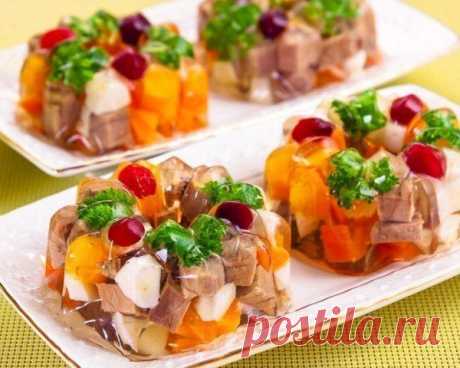 Порционное заливное мясо или язык