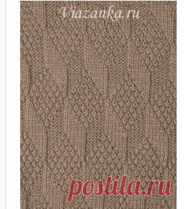 Узор "3D-кубики" из лицевых и изнаночных петель. | Viazanka.ru