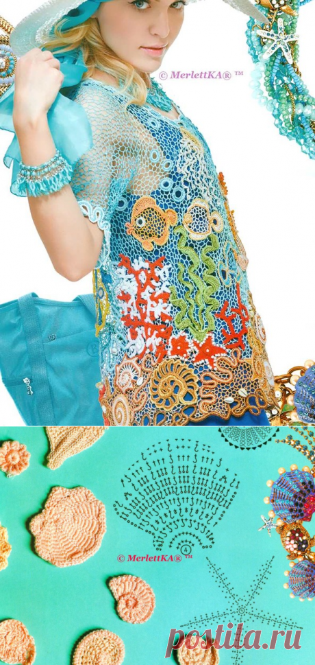 Морская тематика ♛ в ирландском кружеве