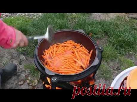 ПЛОВ УЗБЕКСКИЙ В КАЗАНЕ НА КОСТРЕ (для новичков самый простой способ)