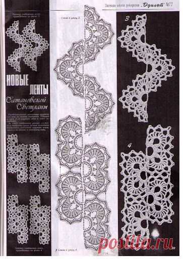 Ленточное кружево (схемы)