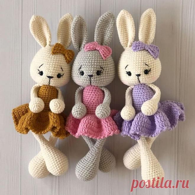 Амигуруми зайка в платье: описание крючком | AmiguRoom