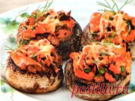 Рецепты из грибов : грибы,фаршированные курицей / Салаты,закуски,соусы / Рецепты на любой вкус / Женские секреты / Женский стиль