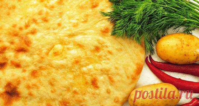 Осетинский пирог с сыром на сковороде