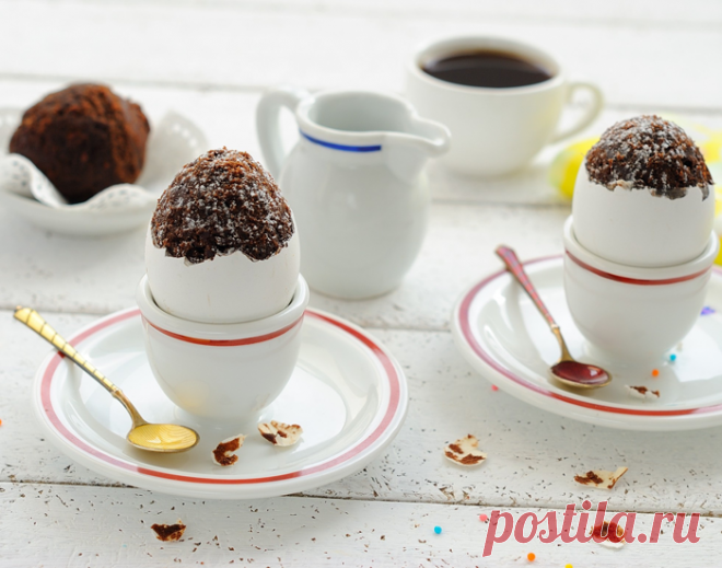 Шоколадные куличики в яичной скорлупе | Вкусные рецепты | Рецепты