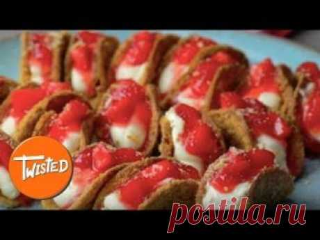 How To Make Mini Strawberry Cheesecake Tacos | Twisted