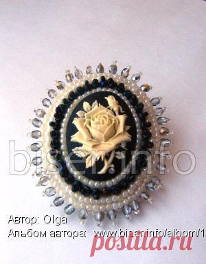 брошь с камеей | biser.info - всё о бисере и бисерном творчестве
