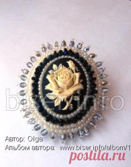 брошь с камеей | biser.info - всё о бисере и бисерном творчестве