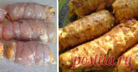 Рулетики «Боярские» из куриной грудки. Нежнейшее мясо с ароматной и вкусной начинкой - Apetitno.TV